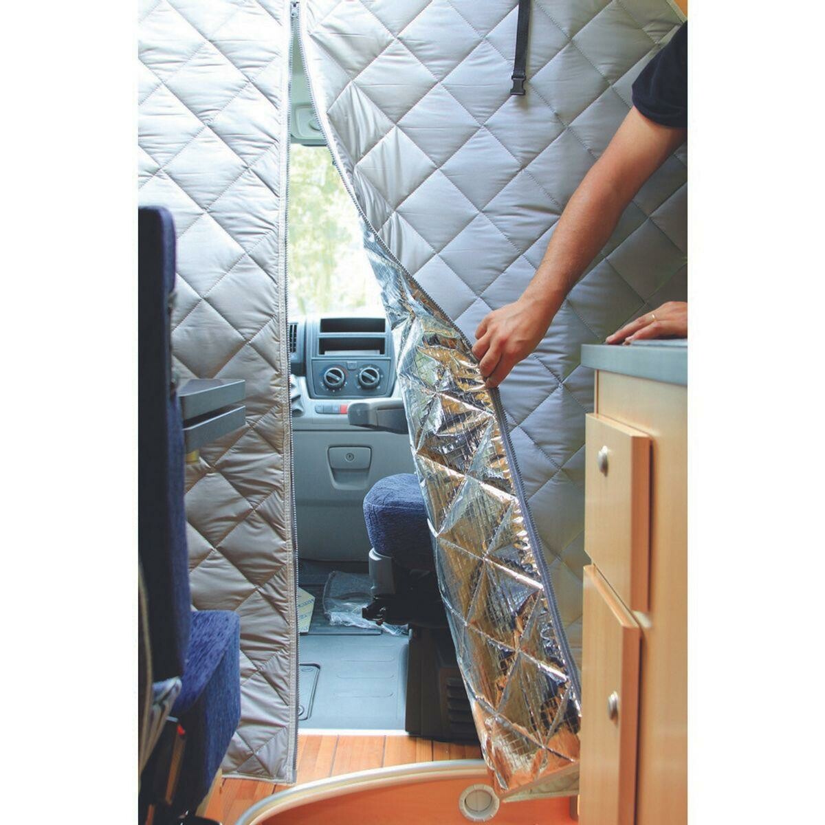 Curtain Curtain - RV Divider Isolationsvorhang Wärmedämmvorhang Caravan Wintervorhang