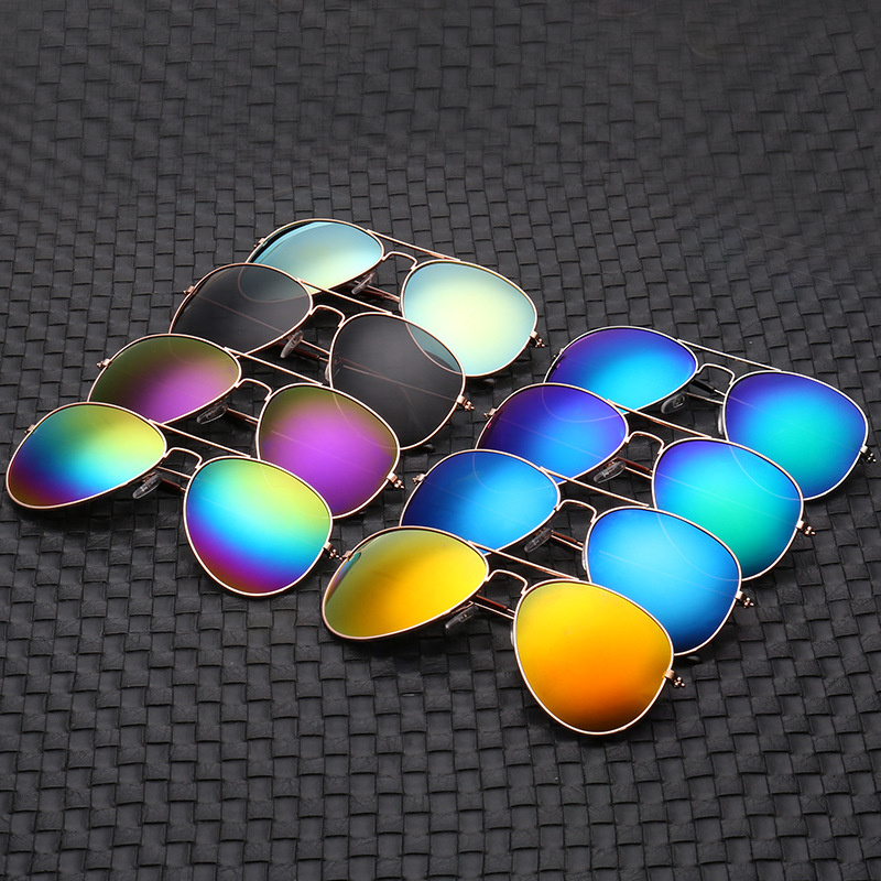 Decorative Mirror - Neue Doppelbrücken-Pilotensonnenbrille für Damen, Legierungsrahmen, Poliertes