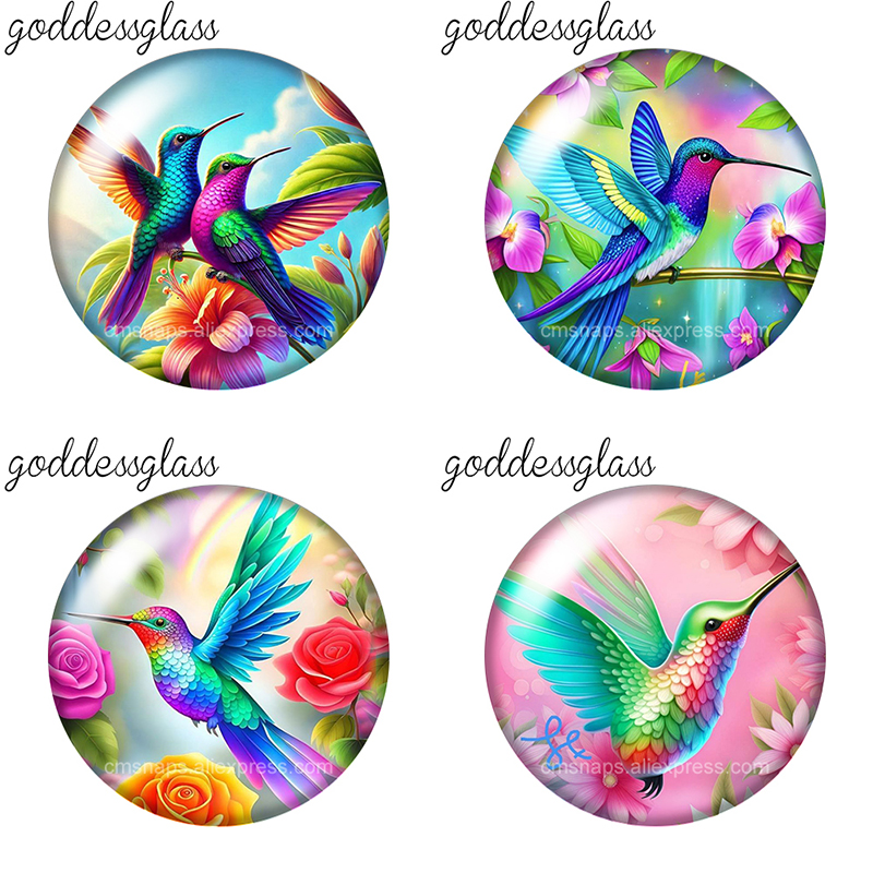 Vase Decor - Fliegende Kolibri-Blumen 10 Stück 12mm/18mm/20mm/25mm Runde