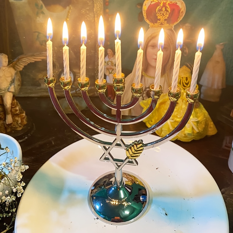 Chanukka-Menora 9-armiger Kerz – Candle Holder Decor Bewertung und Preis