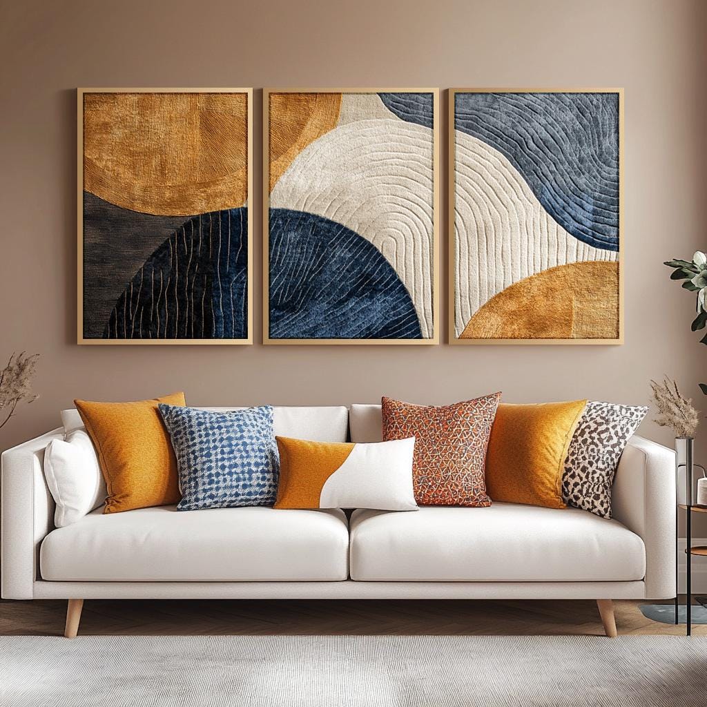 3-teiliges Rahmenloses Leinwan – Abstract Canvas Set Bewertung und Preis