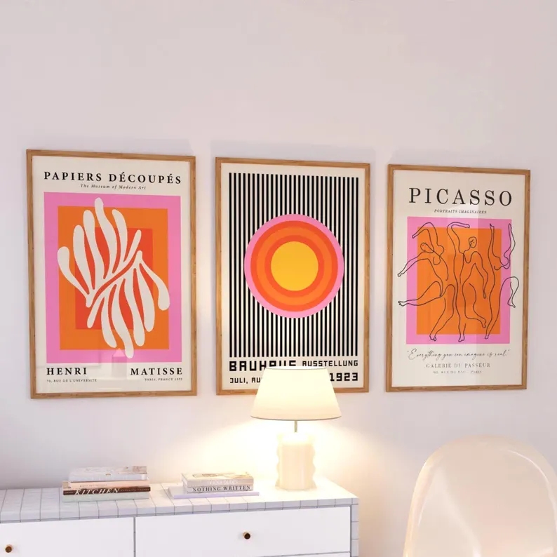 3 Stück moderne orangefarbene  – Interior Design Living Room Bewertung und Preis