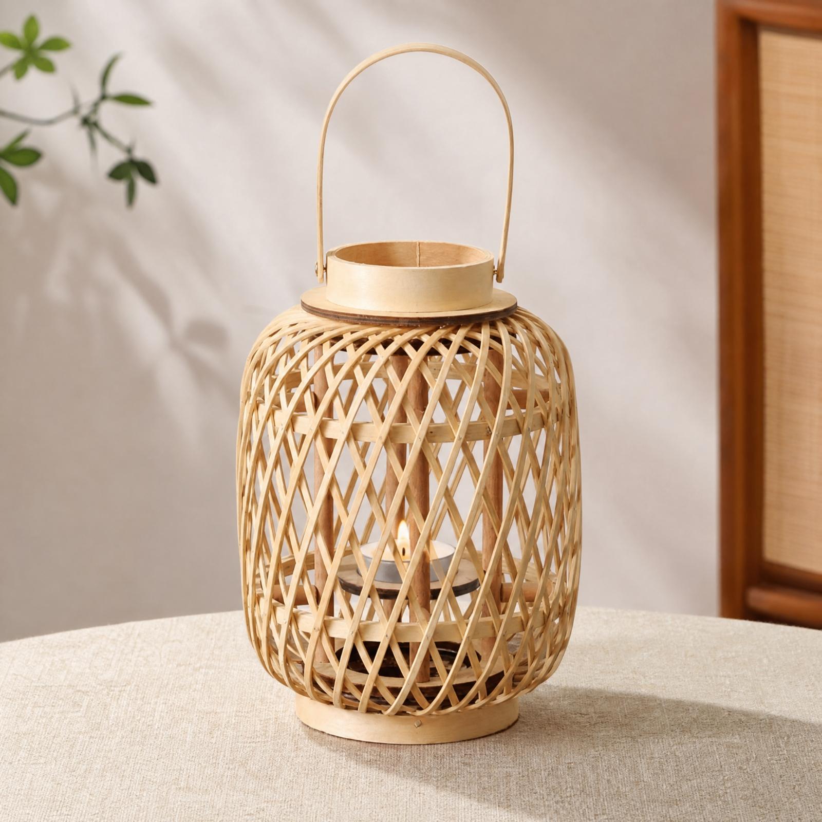 Handgewebter Bambus-Kerzenhalt – Candle Holder Decor Bewertung und Preis